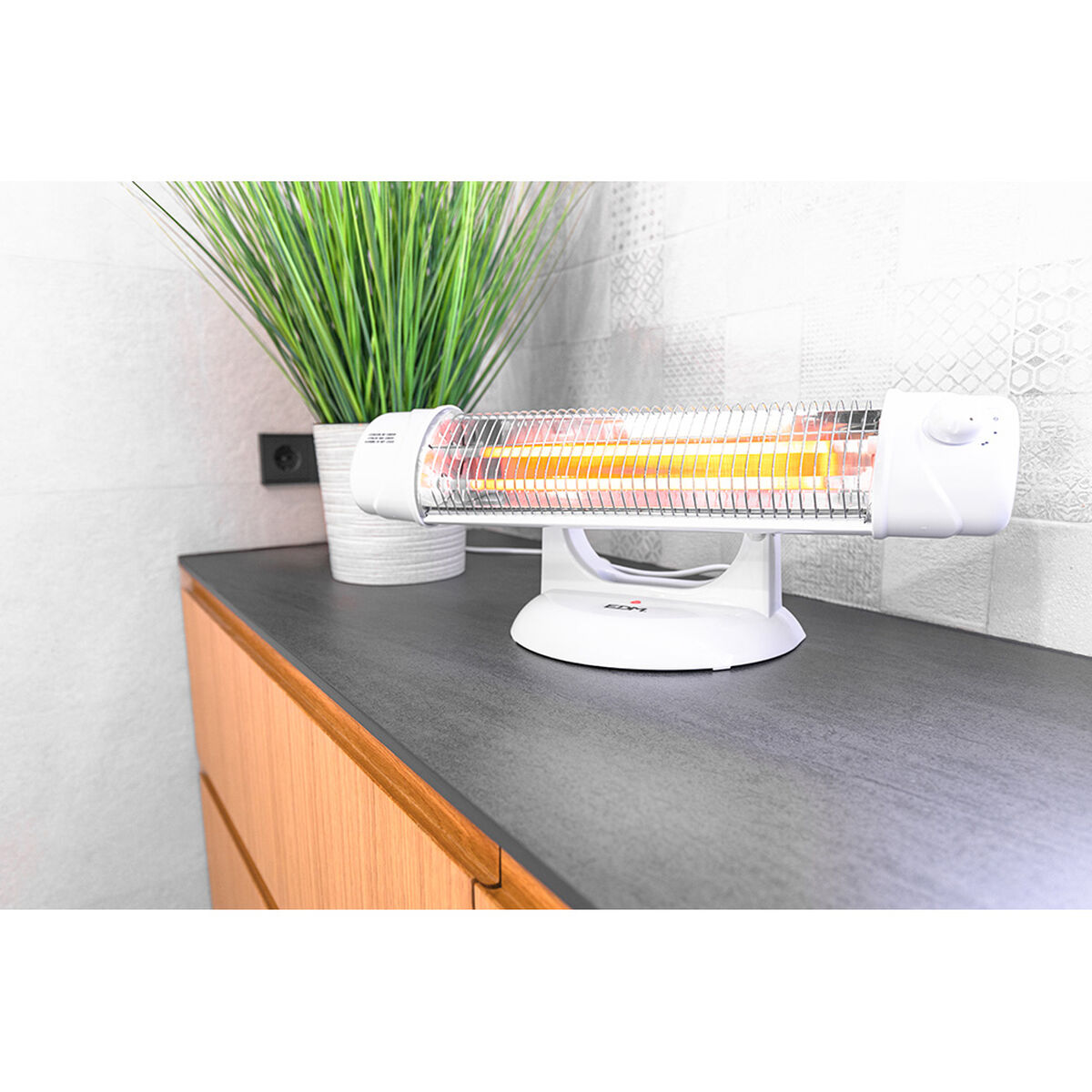 Aquecedor em Quartzo EDM 07131 07131 Branco 600-1200 W